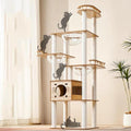Yinanroa 73-Inch Cat Tower for Multiple Cats, Cat Tower for Large Cats, Slim, Stable, Freestanding, Popular,Prevents Cats from Falling, Space Saving, Wooden Cat Tree. 20lb (8782) by Yinanroa