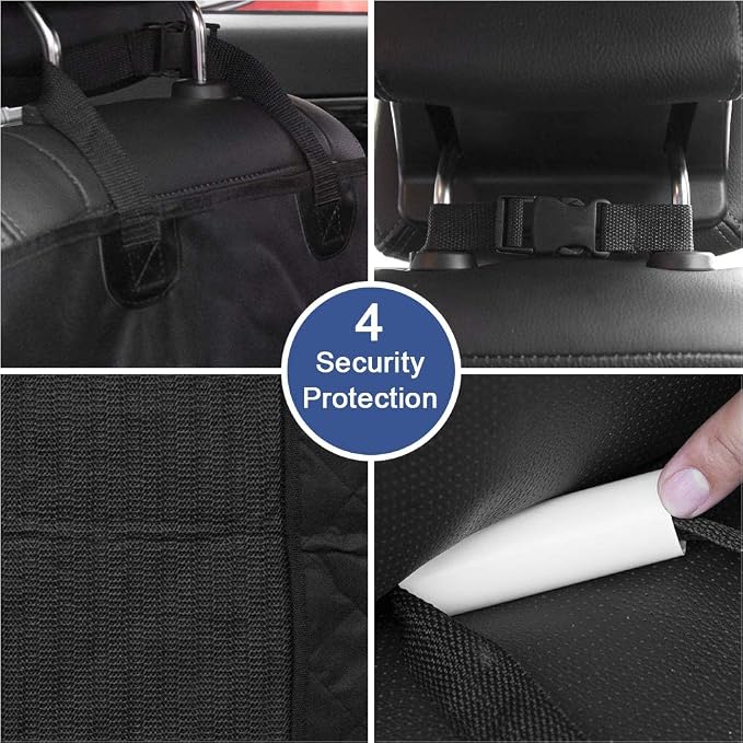 HONEST OUTFITTERS Dog Car Seat Cover 2 Pack, Waterproof Front Seat Car Cover for Cars, Trucks, and Suvs, Pet Front Cover for Cars, Nonslip Dog Seat Cover, Black - Image 4
