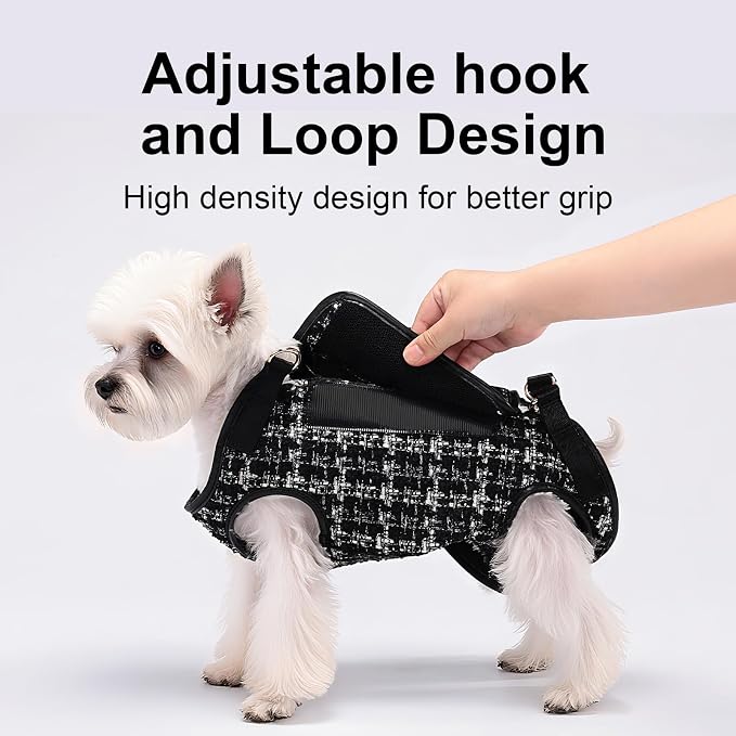 Wakytu Dog Lift Harness Dog Carrier Sling for Small Dogs & Cats,M | stylish puppy sling carrier with handle & pocket,adjustable leash,walking & travel - Image 5