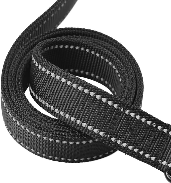 Dog Leash 6ft Long,Traffic Padded Two Handle,Heavy Duty,Reflective Double Handles Lead for Control Safety Training,Leashes for Large Dogs or Medium Dogs,Dual Handles Leads(Black) - Image 3