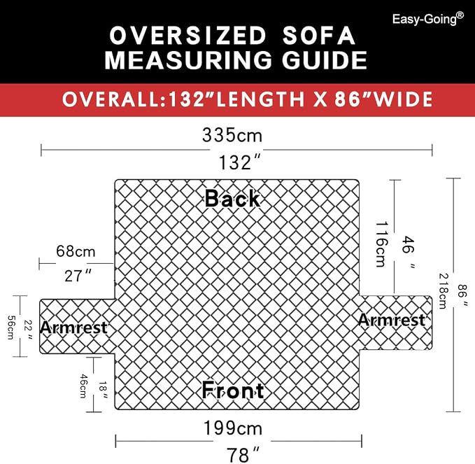 Easy-Going Reversible Couch Cover, 3 Cushion Sofa, X-Large, Black/Beige | Machine Washable Slipcover For Dogs, Water Resistant Furniture Mat For Living Room, Non-Slip Sofa Cover, Pet Friendly - Image 5