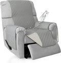 ISSUNTEX Double Protection 100% Waterproof Recliner Covers for Living Room, Reversible Furniture Protector Recliner Couch Sofa Slipcover for Dogs, Pets, Kids (Recliner, Light Gray/Ivory) by ISSUNTEX