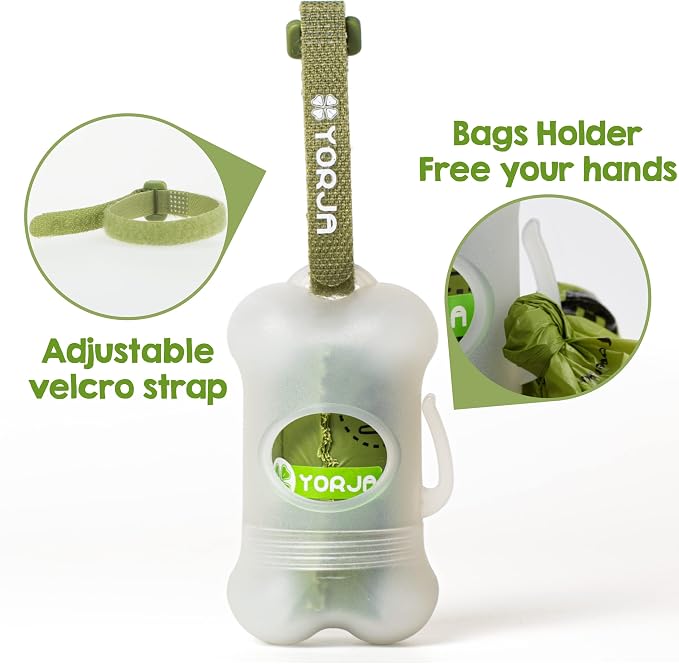 Dog Poop Bags Rolls with Dispenser & Holder, 510 Pet Waste Bags, 100% Leak Proof Extra Thick and Strong Corn Starch Blend - Image 2