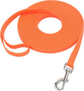 Waterproof Long Leash Durable Dog Recall Training Lead Great for Outdoor Hiking, Training, Yard, Beach and Swimming (Orange, 15ft) by Qiaosite
