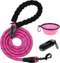 BARKBAY Dog Leashes for Large Dogs Heavy Duty Dog Leash 4/5/6 FT with Comfortable Padded Handle and Highly Reflective Threads for Medium Large Dogs Walking Training Running (6FT-1/2'',Fushcia) by BARKBAY