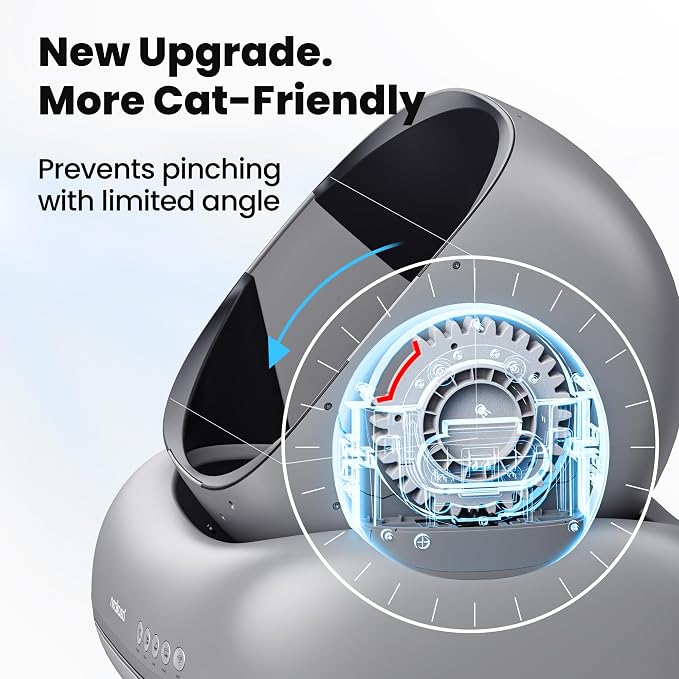 Neakasa M1 Plus Open-Top Self-Cleaning Cat Litter Box, 360° Safety Sensors, Advanced Odor & Leak Control, Automatic for Large & Multi-Cat Homes, Litter Mat & 2 Rolls Refill Bags Included - Image 2