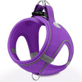 Joytale Step-in Dog Harness, Soft Breathable Mesh, Purple L | Adjustable Fit for Small Dogs, Easy Step-in with Secure Fastener, Even Chest Pressure, Reflective For Night Safety, Washable by Joytale