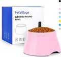 Dog Bowls,Cone Friendly Non Slip Single Dog Bowl with Stainless Steel Inner, Raised Bowls for Smll Dogs Spaniel Dogs Long Ear, High Capacity, S/1 Cup Pink by Petvillage
