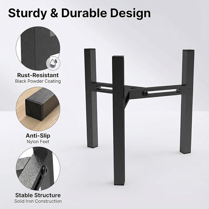 Elevated Cat Bowl Stand Good for Senior Cats Digestion Arthritis Relief - Adjustable Metal Feeder Riser, Fits 5.1-7.45” Round Bowls (No Bowls)（Black） - Image 8