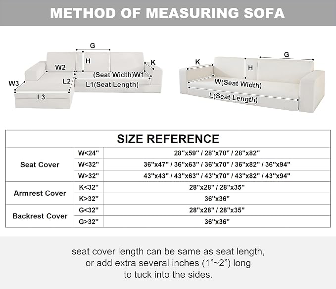 vctops Boho Cotton Quilted Couch Cover Soft Embroidered Sofa Cover Non-Slip Dog Bed Cover Scalloped Sofa Slipcover Washable Furniture Protector Cover (Light Grey,28"x59") - Image 3