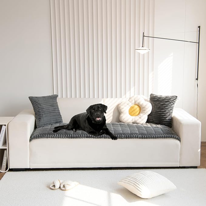 Mivnue Couch Cover for Dogs, Washable Non Slip Pet Sofa Furniture Protector | Thick Flannel & Anti-Slip Backing, Protect Couch Cover from Pet Hair, Dirt & Messes for Leather & Fabric Sofa and Loveseat - Image 2