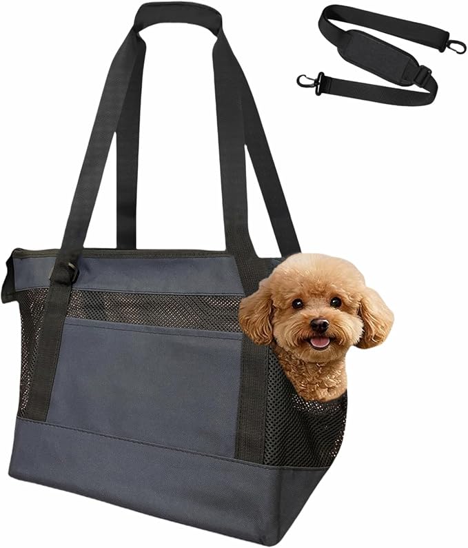 Dog Purse Carrier for Small Dogs with Pocket,Dog Carriers Soft Sided,Pet Carrier Purse for Puppy and Cats Up to16 lbs,Dogs and Puppies Tote Bag Carrier,Collapsible Travel Puppy Carrier by NALIYOUHU