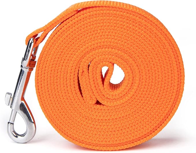 Strong Durable 15ft Nylon Dog Training Leash, 1 Inch Wide Traction Rope, for Small and Medium Dog (Orange, 15 Feet) - Image 7