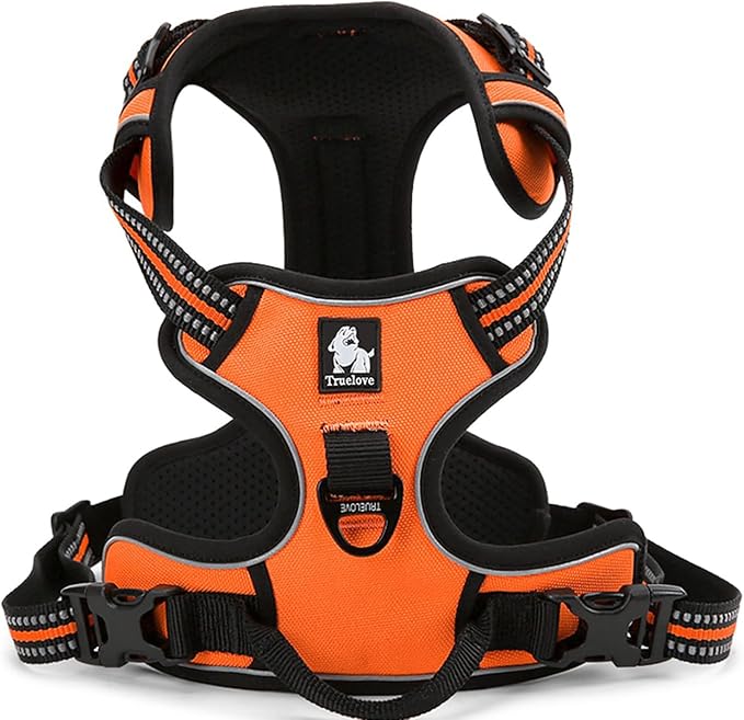 TRUE LOVE Adjustable No-Pull Dog Harness Reflective Vest, Orange, S | Front Clip, No-Choke, Soft Padded, Control Handle, Anti Escape, Dog Car Harness, Walking and Training, Escape Proof, TLH5651 - Image 4