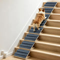 Dog Ramp for Stairs for Small Dogs Up to 40 lbs - Adjustable Dog Stair Ramp with Non-Slip Carpet, Foldable Pet Ramp for Stairs, Dog Ramp Stairs for Senior Dogs, Puppies, Bed, Sofa (8-Pack) by Unknown