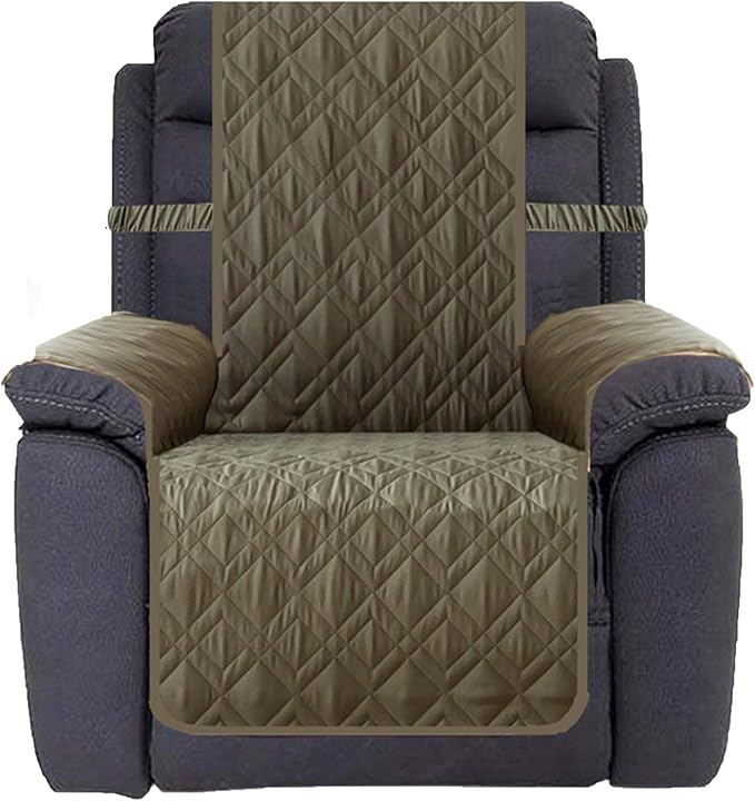 Ameritex Waterproof Nonslip Recliner Cover Stay in Place, Dog Chair Cover Furniture Protector, Ideal Recliner Slipcovers for Pets and Kids (Green, 30'') by Ameritex