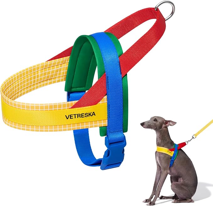 VETRESKA MoMA Dog Harness and Leash Set, Easy Walk Dog Harness, Yellow S | for Small Medium Dogs, No Pull Puppy Harness for Walking and Training, Adjustable, Take Control & Anti-Twist Pet Lead Combo - Image 7