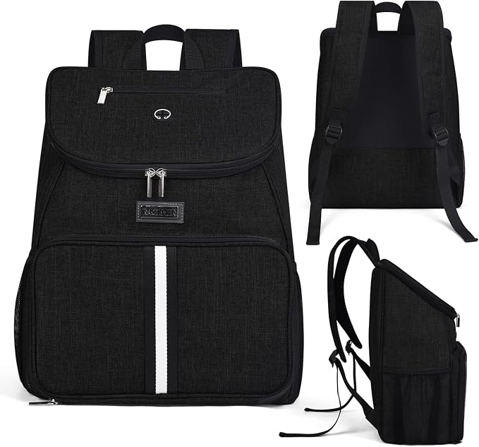 BAGLHER丨Dog Travel Bag, Airline Approved Pet Supplies Backpack, Dog Travel Backpack Accessories Set with 2 Silicone Collapsible Bowls and 2 Food Baskets. Black - Image 2