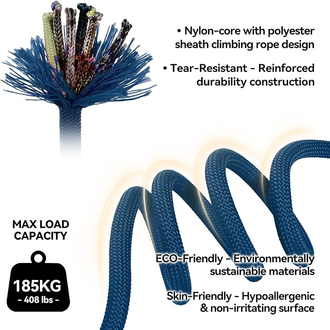 5FT Dog Leash Puppy Cat Rope Lead for Small Medium Large Dogs | Prussian Blue,with Anti-tangle Swivel Clip,Non-slip Grip Handle,Ideal for Daily Walks and Training - Image 3