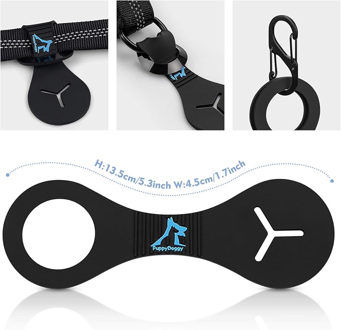 Dog Poop Bag Holder for Leash Waste Bag Carrier Dog Poop Bag Dispenser for Walking Running Bicycle Accessory 2 pieces (Blue) - Image 2