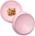 CatGuru Cat Bowls, Whisker Friendly Food Bowl for Indoor Cats, Reliefs Whisker Fatigue, Wide Kitten Dish, Non Slip Pet Dishes, Shallow Pet Plates (Pink, (Pack of 2)) by CatGuru