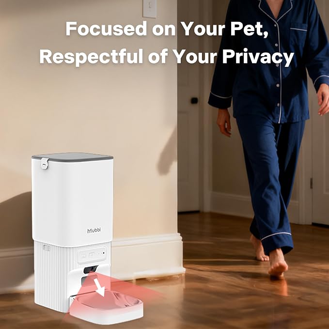 Automatic Cat Feeder with Camera - 5G WiFi Cat Food Dispenser with Night Vision, 7L Dog Feeder Automatic, 1-15 Meals, 1-99 Portions, 2-Way Audio, Jam Free, 10s Voice Recording, Timed Auto Pet Feeder - Image 7