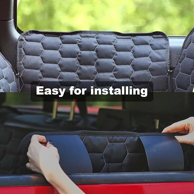Meginc Dog Car Seat Cover for Trucks, Dog Seat Cover for Back Seat Protector F150 Ram 1500, Waterproof Dog Hammock for Truck with Mesh Window Heavy Duty Seat Cover for F-Series/GMC Sierra/Silverado - Image 4