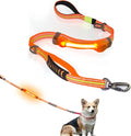 LED Dog Leash with Light Heavy Duty for Large Dogs Night Walking | No Pull Bungee Shock Absorbing, 2 Padded Handles for Control, Fits 60-150 lbs Dogs, Nylon Stickers Easy to Attach Leash by Fashion%26cool