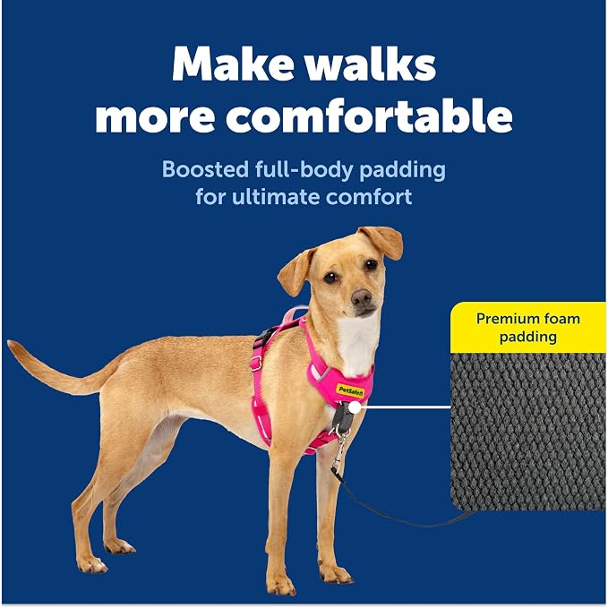 PetSafe Easy Walk Comfort No Pull Dog Harness, Pink, Extra Small | Stops Pulling on First Use with Front Martingale Loop, Full-Body Padding, 5-Point Adjustable Fit - Image 3