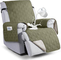 VANSOFY 100% Waterproof Recliner Chair Covers Washable, Olive Green, 25" | Non-Slip, Slipcover with Pocket, Furniture Protector, Elastic Straps, Chair Cover for Pets, Dogs by VANSOFYFURNITURECOVERS