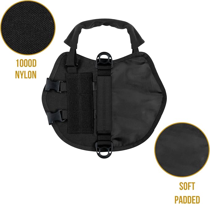 OneTigris Tactical Dog Harness XXS Puppy Vest with Vertical Handle | Tactical XXS puppy harness with vertical handle & fleece padding. Quick-release for easy on/off. Ideal for training & walks. - Image 6