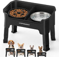 URPOWER Mess Proof Elevated Dog Bowls for Small Dogs with Slow Feeder | No Spill Water Bowl, Slow Feeder Dog Bowls, Non-Slip Food and Water Bowl Set for Small, Medium & Large Dogs by URPOWER