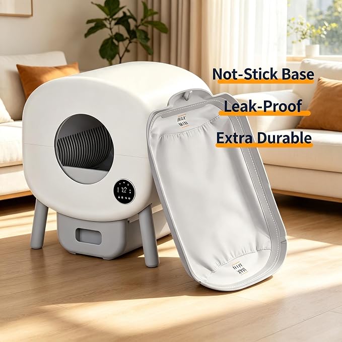 Automatic Litter Box Replacement Pad Replacement Waterproof Liner | Waterproof leakproof anti-stick scratch resistant flexible liner for self-clean cat litter box - Image 5
