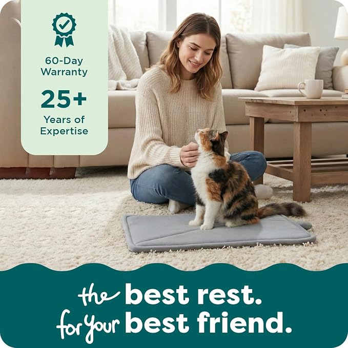 Furhaven ThermaNAP Self-Warming Cat Bed for Indoor Cats & Small Dogs, Washable & Reflects Body Heat - Quilted Faux Fur Reflective Bed Mat - Snow Leopard, Small (Pack of 2) - Image 9