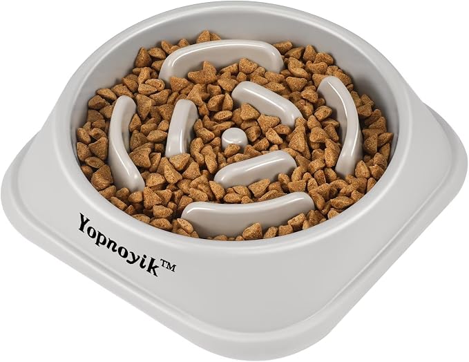 Slow Feeder Dog Bowls for Large Dogs | Non-Slip Base, Anti-Choking Design, Reduces Bloating & Overeating, Easy to Clean, 4 Cups by Yopnoyik