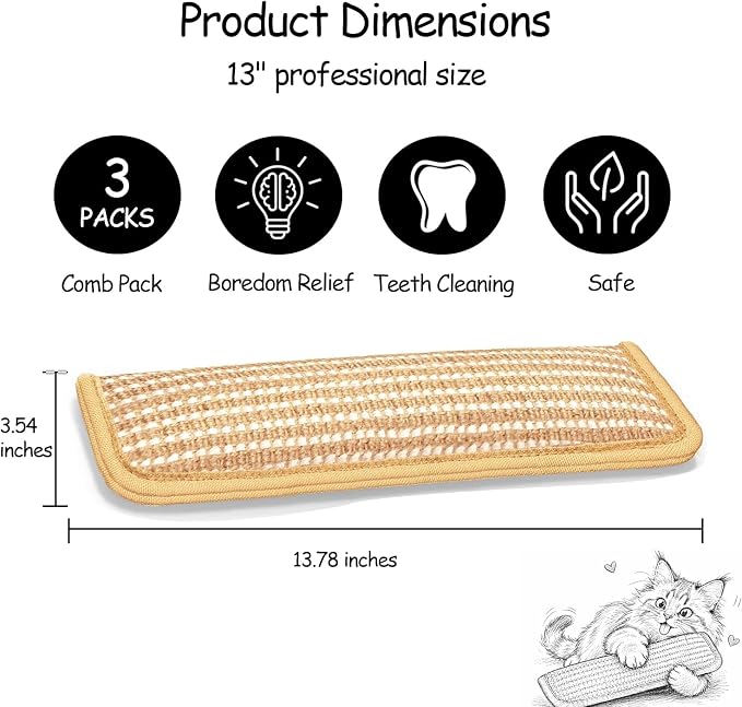 Cat Kicker Toys Pillow Sisal Catnip Cat Toys for Indoor Cat Kitten 3 Pack | 13inch Cats Toys Sticks for Bunny Kicking Boredom Breaker Interactive Cat Nip Kicker Toy for Large Cats - Image 4