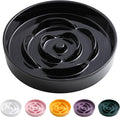 8.66 in Black Ceramic Dog Bowl Slow Feeder for Medium and Large Breed Dogs, Anti-Choking and Slowing Down Eating Time, Heavy Weighted Non-Slip Base by PetGettingMuchHeathier