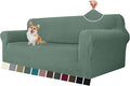 MAXIJIN Couch Covers for 3 Cushion Couch Sofa (71"-91"), 1-Piece Stretch Sofa Cover Slipcover Furniture Protector with Elastic Bottom for Kids,Dogs (Large, Diamond Pattern Pea Green) by MAXIJIN