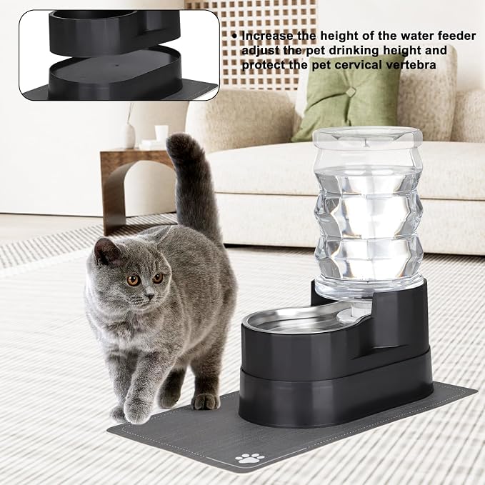 RIZZARI 7L Elevated Dog Water Dispenser :Comfortable Feeding Height | For Senior Dogs/Gravity Auto Refill/Spill-Resistant Base/Stable Anti-Tip Design/Indoor Homes & Multi-Pet Families - Image 4