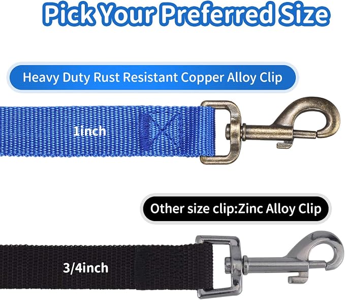 HIKISS Long Dog Leash Obedience Recall Training Agility Lead with Thickening Material for Large Dog - 15ft 20ft 30ft 50ft 100ft Training Leash(Blue 50ft) - Image 3