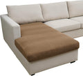 Eismodra Sectional Couch Covers Chaise Cushion Cover for Sofa L Shape Chaise Lounge Magic Stretch 3 Cushion Couch Slipcover for Dogs L Shaped Replacement Protector,Light Brown X-Large(Only 1 Piece) by Eismodra