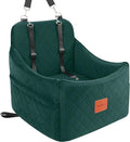 Dog Booster Car Seat for Dogs up to 35lbs, Safety Pet Car Seats with Anti-Slip Bottom, Travel Booster Dog Bed with 2 Storage Pockets (Green, Medium) by INDYBUD