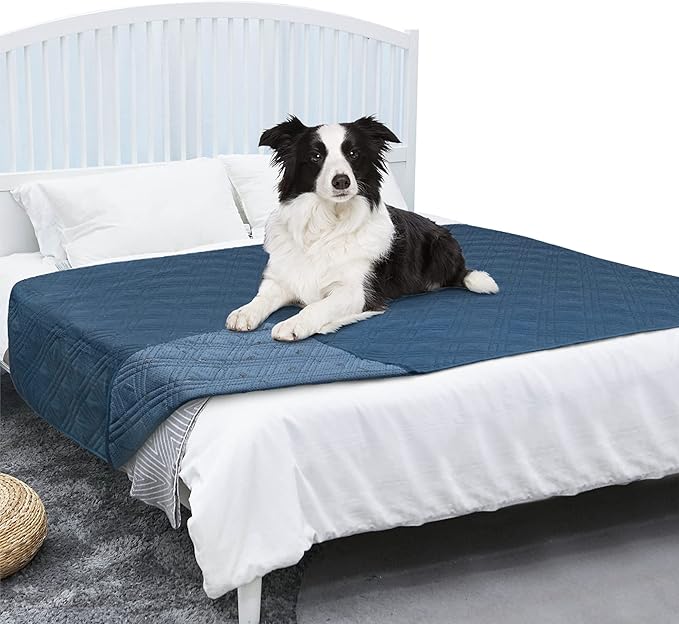 PetAmi Waterproof Couch Cover for Dog Non-Slip Bed Sofa Blanket, 68x82 Blue | Leakproof Furniture Protector for Pet Cat, Machine Washable Pee Proof Mat for Chair Car Seat, Durable & Anti Slip Backing - Image 8