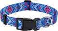 Mihqy Dog Collar for Small Dogs, Fashion Design, Blue Ethnic Style,S | Neck Fit 9.8"-15.7", Multiple Patterns，4 Sizes for Small Medium Large Dogs, Comfortable for Walks and Outdoor Hikes by Mihqy