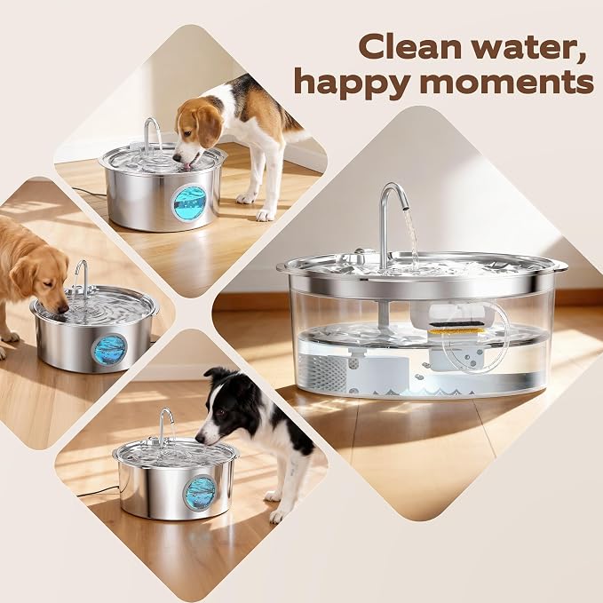 GROOKPET Dog Water Fountain Filters: 12 Dog Fountain Filters - Pet Water Fountain Filters Replacement - Including 6 Filters + 6 Sponges - Suitable for GROOKPET Dog Water Fountain for Large Dogs - Image 8