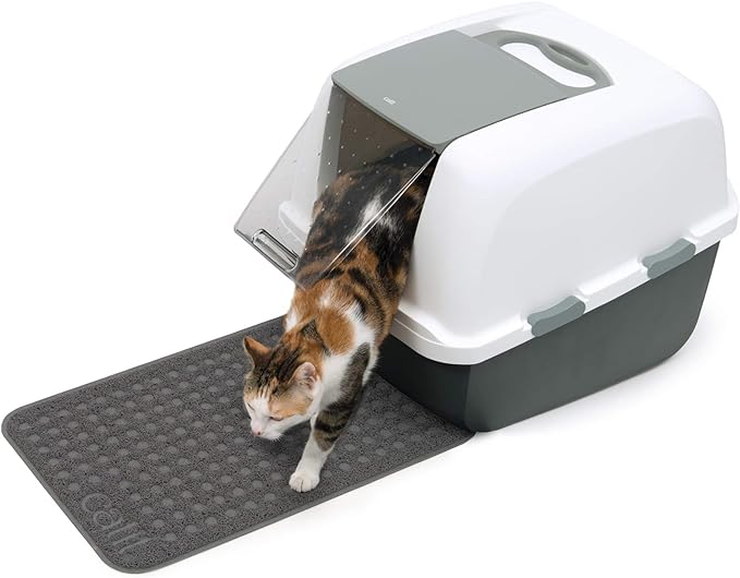 Catit Cat Litter Mat Rectangle Non-Slip Litter Trapping Mat Soft | Comfortable, Easy to Clean for All Cat Litter Types, Small - Image 5