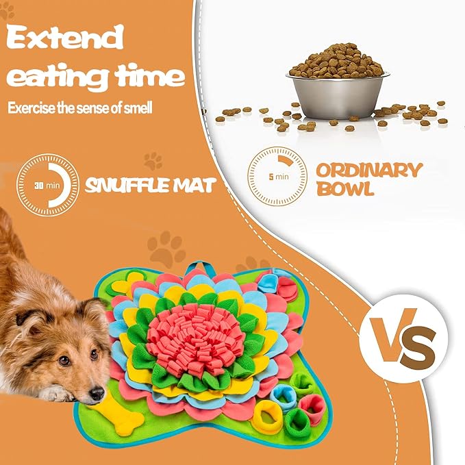 Snuffle Mat for Dogs Pet Treats Feeding Mat for Small/Medium Breed Dogs Non-Slip/Portable/Durable Interactive Dog Puzzle Toys Encourages Natural Foraging Skills (Pink) - Image 5