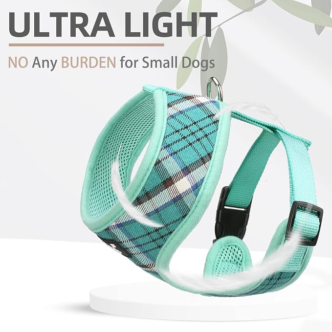 PUPTECK Small Dog Harness and Leash Set No Pull for XS XXS Sized Dogs Puppy | Escape Proof No Choke Pet Cat Adjustable Soft Padded Walking Vest - Image 5