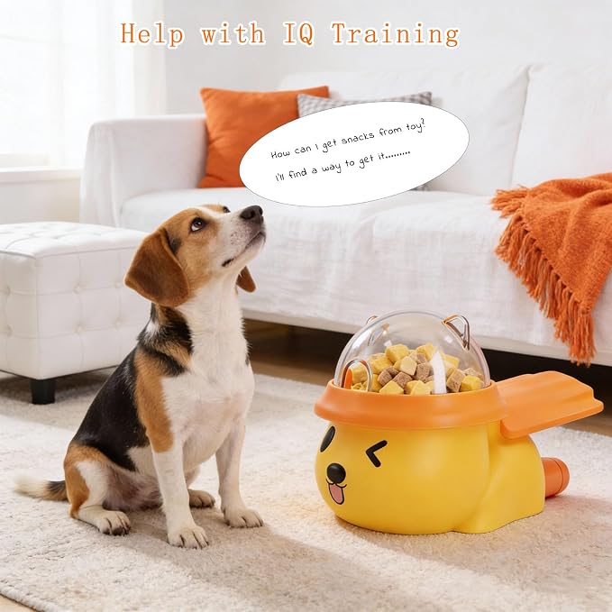 Interactive Dog and Cat Treat Dispenser - Slow Feeder Puzzle Toy | extra-large pedal, adjustable food outlet fits different kibble & treats, slow eating, mental stimulation, IQ training - Image 5