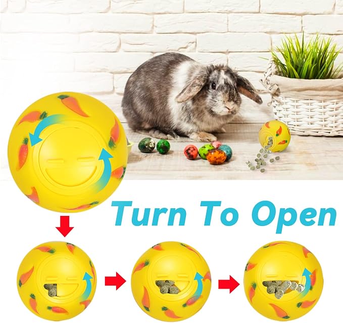 9 Pack Rabbit Stacking Cups and Bunny Treats Balls, with Multi Colored Plastic Bunny Stacking Cups Rabbit Toys, for Guinea Pigs Bunnies Hedgehogs Small Animals Hiding Food and Playing - Image 4